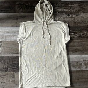 EUC Zara Athletic Dress/Sweatshirt in Cream Sleeveless Style
